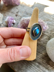 Labradorite and Sterling Silver Power Ring