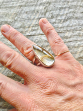 Load image into Gallery viewer, Teardrop Rutilated Quartz and Sterling Silver ring sz. 6.5