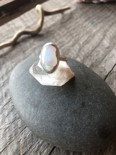 Wavy Moonstone Ring